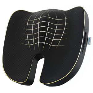 HOSPIKART Cool Gel Memory Foam Coccyx Seat Cushion for Tailbone, Back & Sciatica Pain Back / Lumbar Support