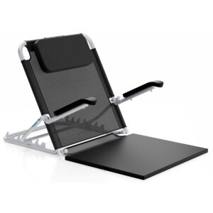 HOSPIKART Adjustable Hospital Back Support for Bed with Arm Rest, Bed Recliner Foldable Back / Lumbar Support (Black)