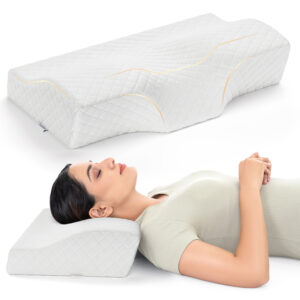 HOSPIKART Memory Foam Pillow for Neck Pain | Ergonomic Contour Cervical Pillow