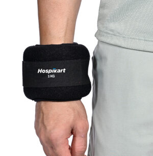 HOSPIKART Weight Cuff for Strength Gain, Physiotherapy & Rehabilitation Black Ankle & Wrist Weight