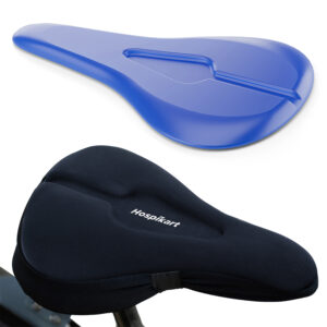 HOSPIKART Premium Gel Bicycle Saddle Seat Cover- Soft, Washable, Indoor & Outdoor Cycling Bicycle Cover